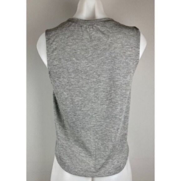 Peloton Lurex cropped grey muscle tank top - Picture 5 of 8